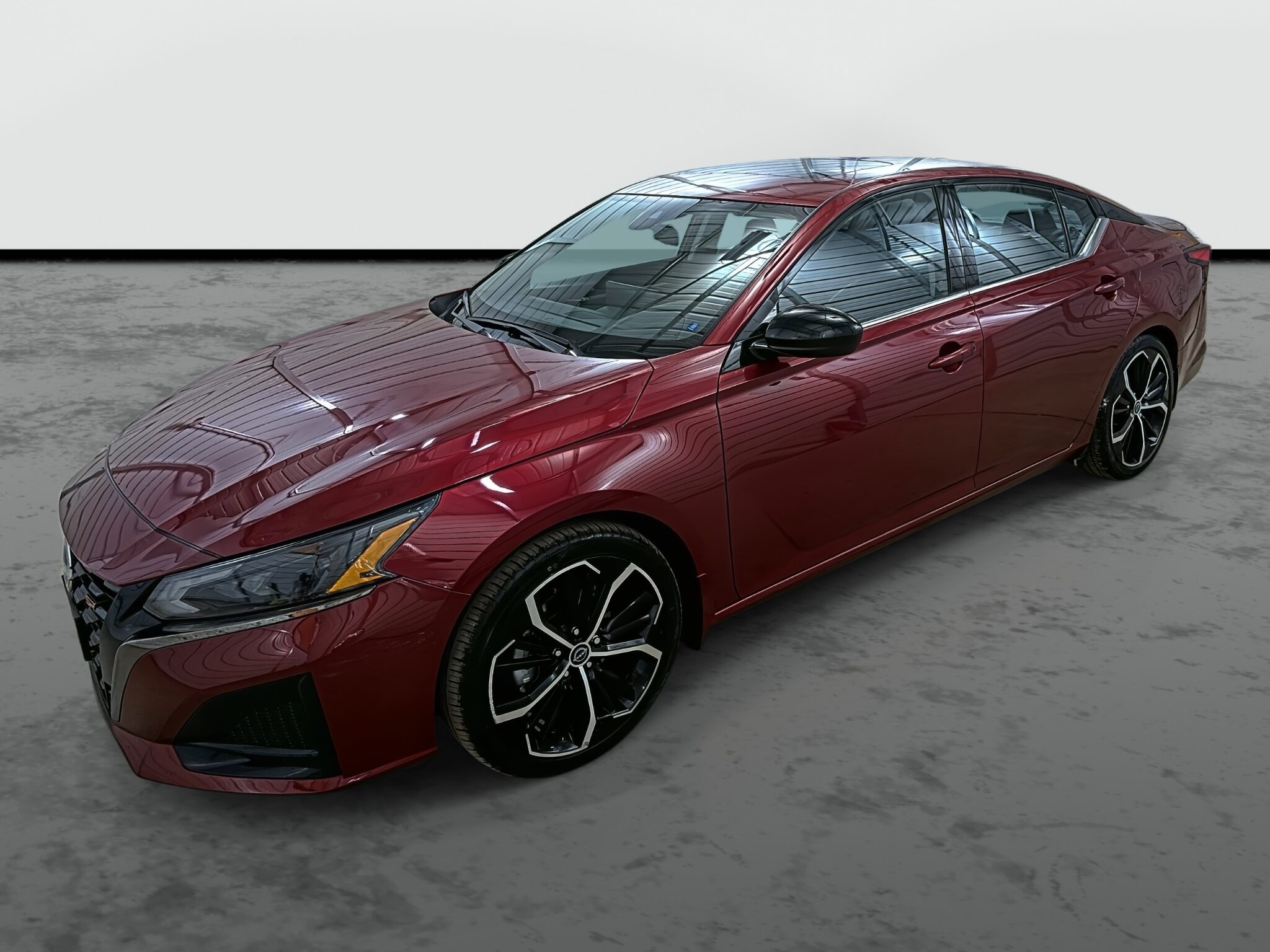 dark red vehicle